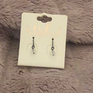 Heart necklace and bead earrings